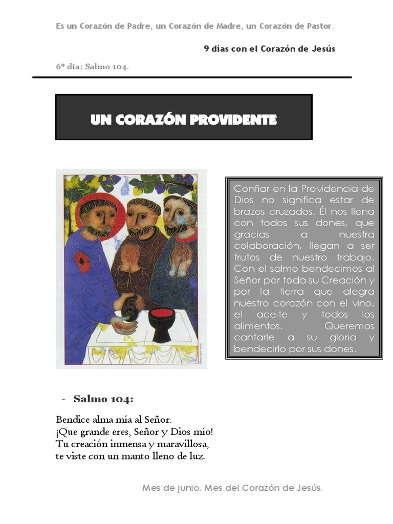 Corazón de Jesús y Salmo 104 | PDF