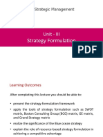 Unit 3 - Strategy Formulation