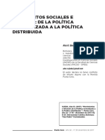 Ovimientos Sociales e Internet: de La Política Centralizada A La Política Distribuida