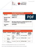 BMM3113 Academic Skills and Studying With Confidence Assessment Brief PDF