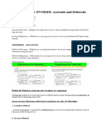 Basic Accounting Adjusting Entry - Accruals and Deferrals