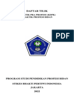 1. DAFTAR TILIK PRAKTIKPROFESI BIDAN STASE PRA PROFESI (KDPK)