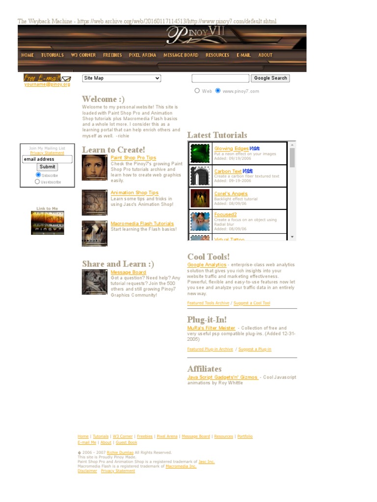 Pinoy7 Paint Shop Pro Tips and Tutorials, Animation Shop, Flash