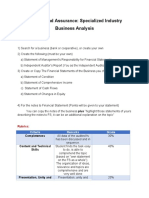 Auditing and Assurance Business Analysis