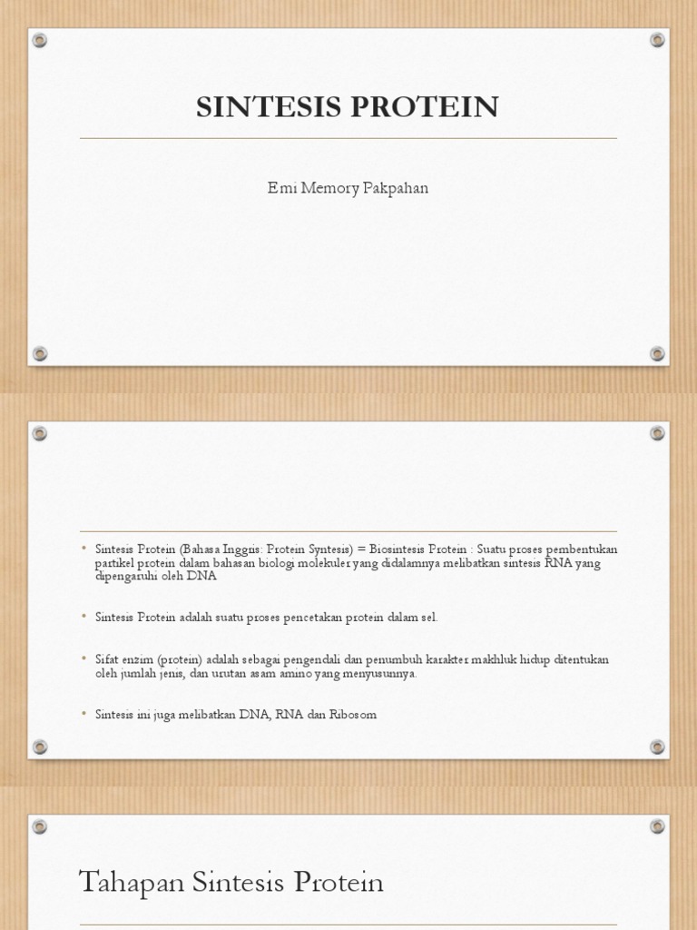 Proses Sintesis Protein dalam Sel | PDF | Sains & Matematika