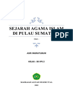 MAKALAH ASRI - Sejarah Masuknya Agama Islam di Pulau Sumatera