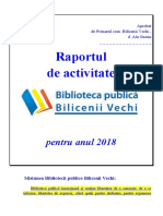 Raport 2018 Bilicenii Vechi