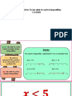 7) Solving - Inequalities