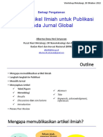 Menulis Artikel Ilmiah Untuk Publikasi Pada Jurnal Global (Albertus Deny Heri Setyawan, PHD)