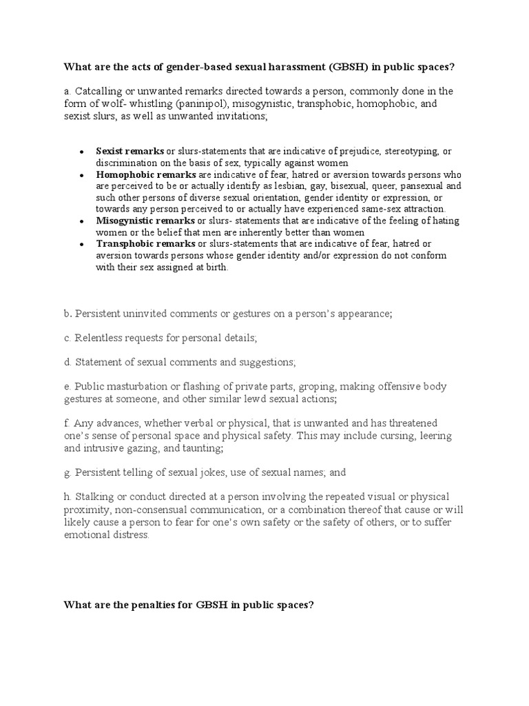 Continuation Safe Spaces Act PDF Sexual Harassment Stalking