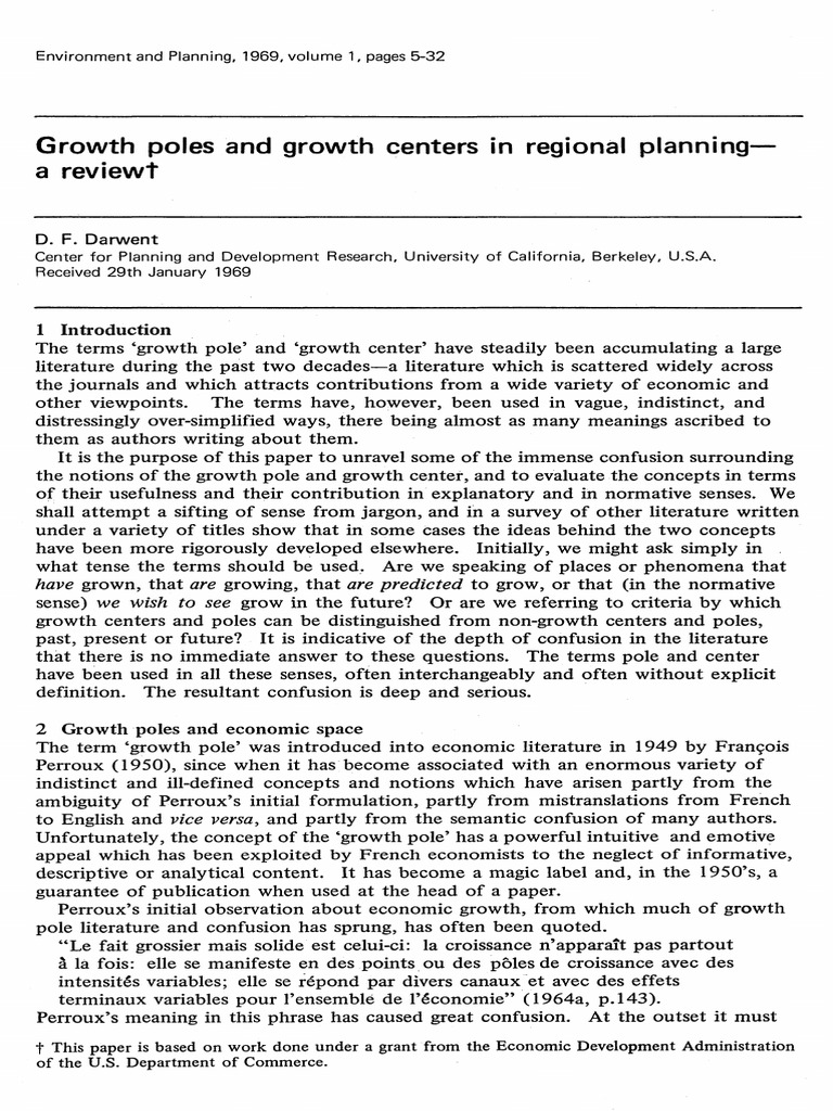 Growth Center Theory | PDF | Economic Growth | Labour Economics