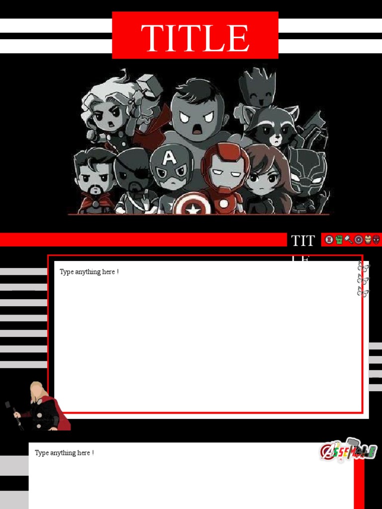 MARVEL PPT Template PDF