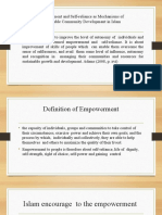 Empowerment and Self-Reliance As Mechanisms of