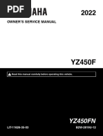 YZ450FN: Owner'S Service Manual