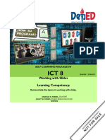 Working With Slides Learning Competency:: Self-Learning Package in