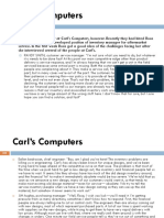 Improve Carl's Computers Inventory Management and Service Levels