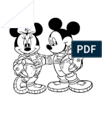 Coli de Colorat Mickey Și Minnie Mouse Astronauți - Plansededesenat