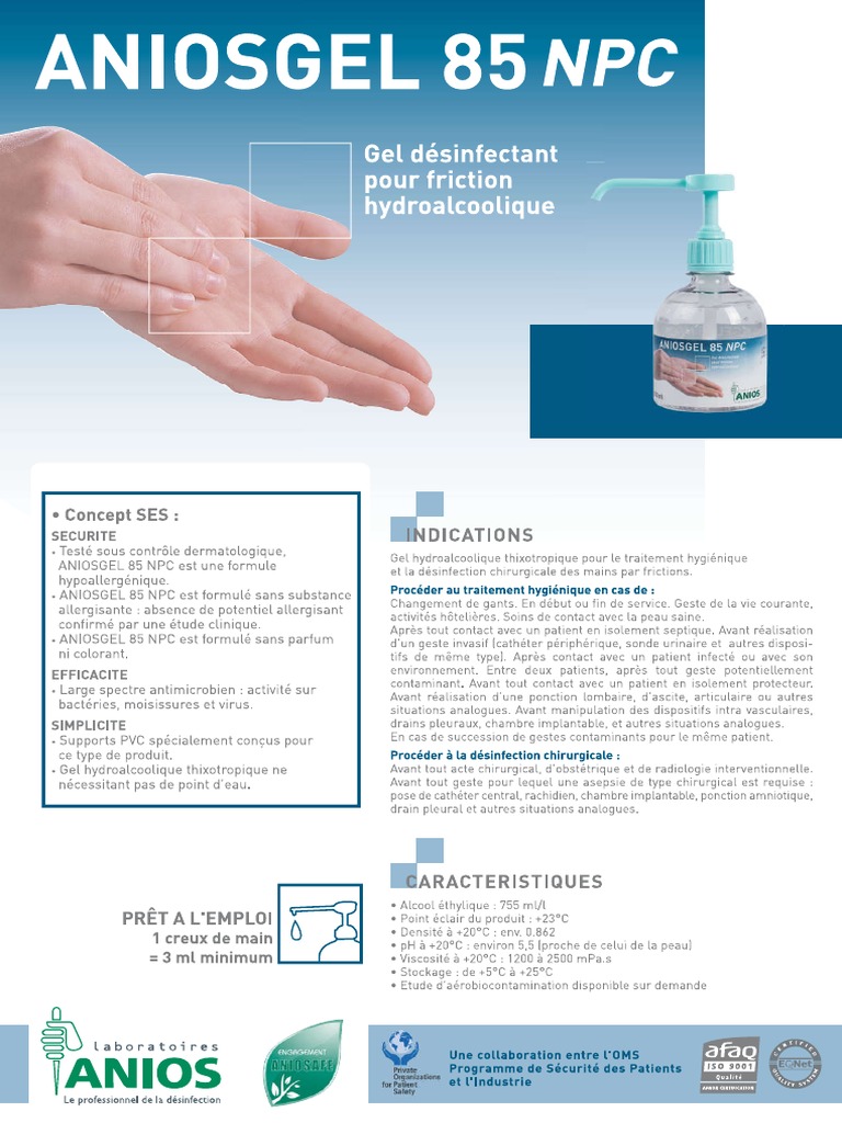 ANIOSGEL 85 NPC-Fiche Technique-00000-FR | PDF