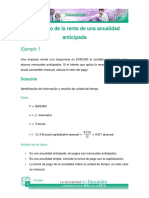 MF - U3 - H - Calculo de La Renta de Una Anualidad Anticipada