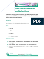 MF - U3 - J - Calculo de La Tasa de Interes de Una Anualidad Anticipada