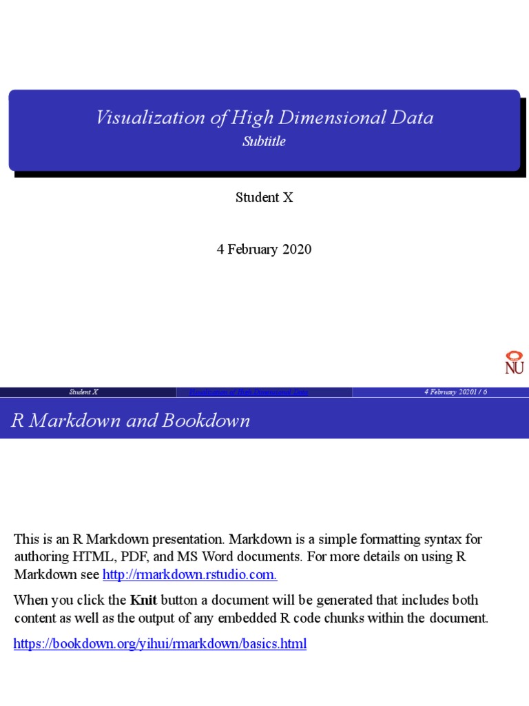 Visualization of High Dimensional Data | PDF
