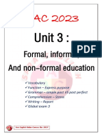 BAC 2023 Unit 3: Education Types and Functions