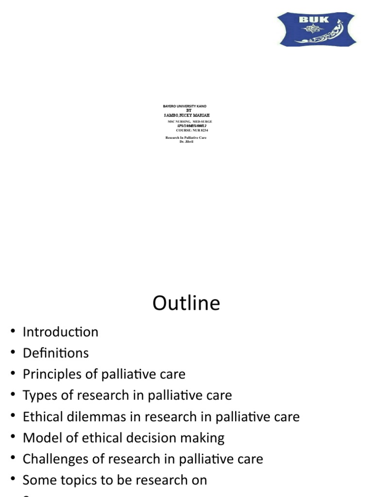 Research in Palliative Care Presentation | PDF | Palliative Care ...