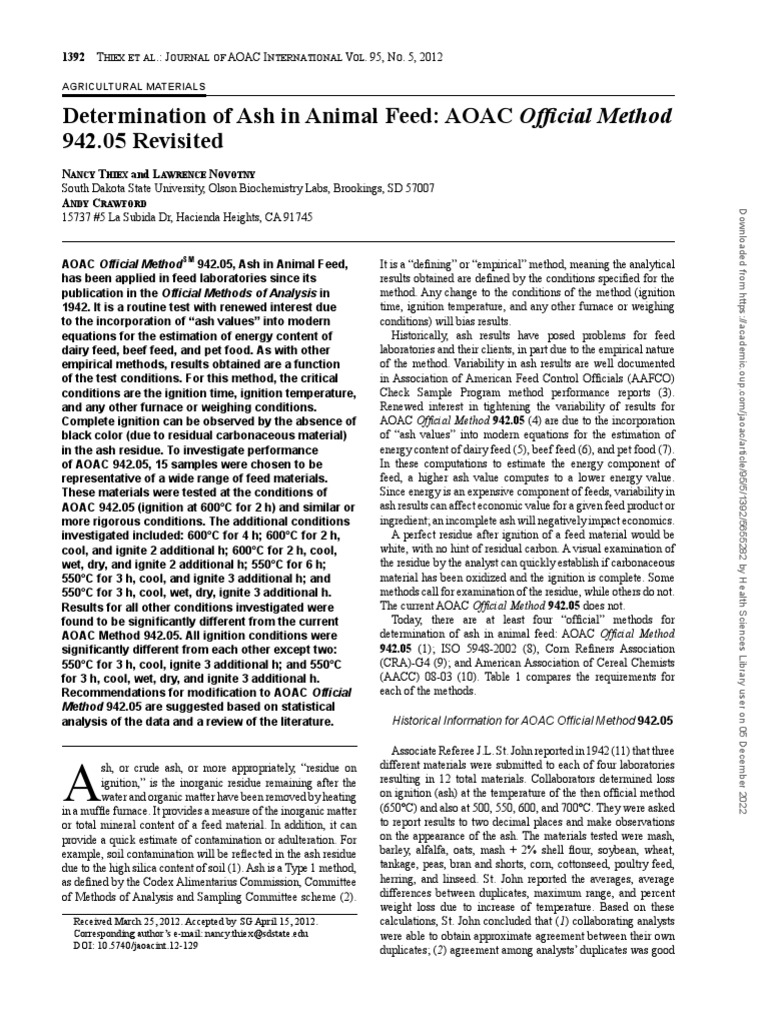 Jaoac 1392 pdf combustion analysis of variance