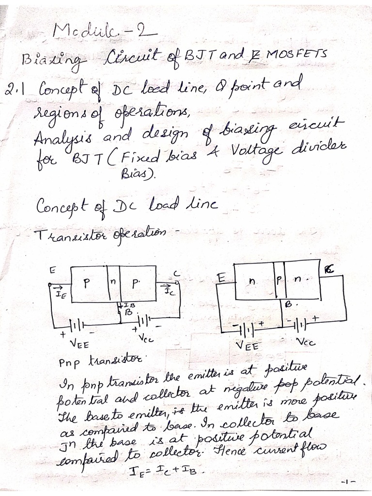BJT D C Biasing and Configuration PDF