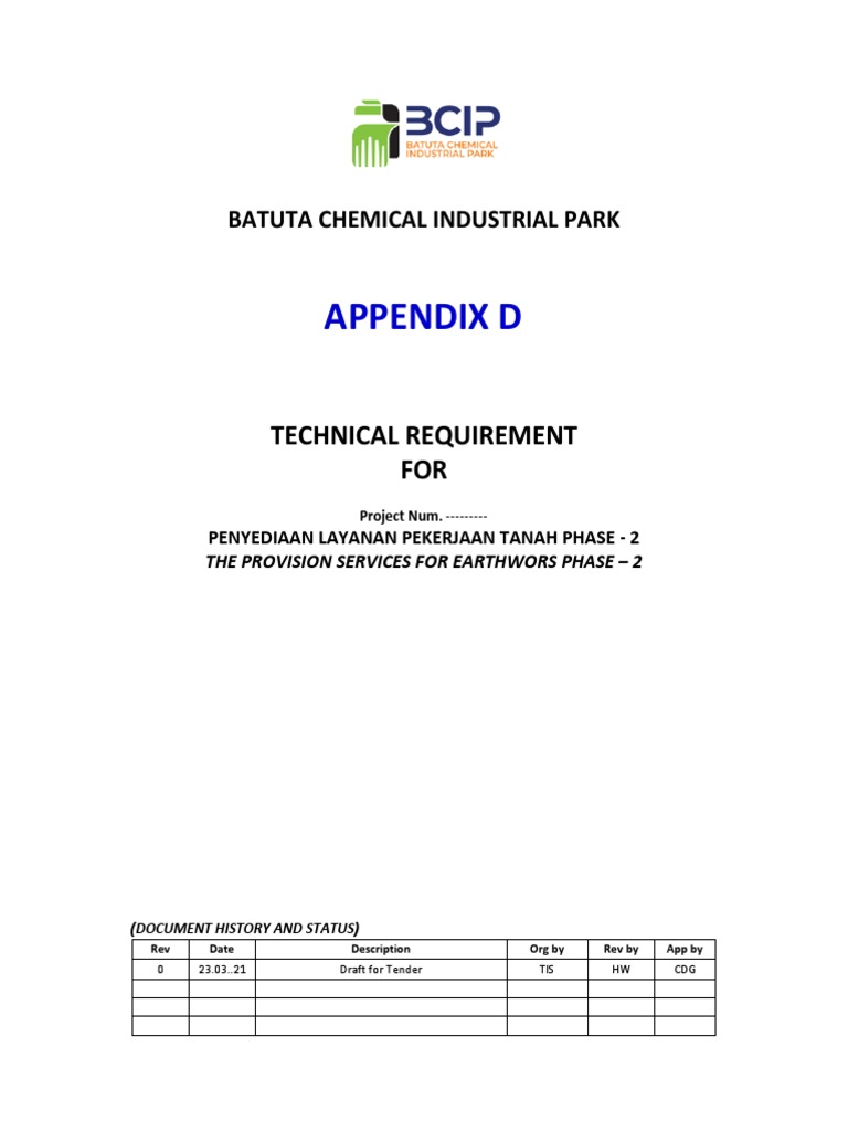 Appendix D - Technical Requirement - P2 | PDF | Komputer