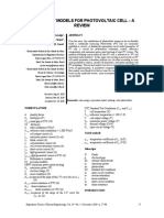 EQUIVALENT MODELS FOR PHOTOVOLTAIC CELL – A REVIEW