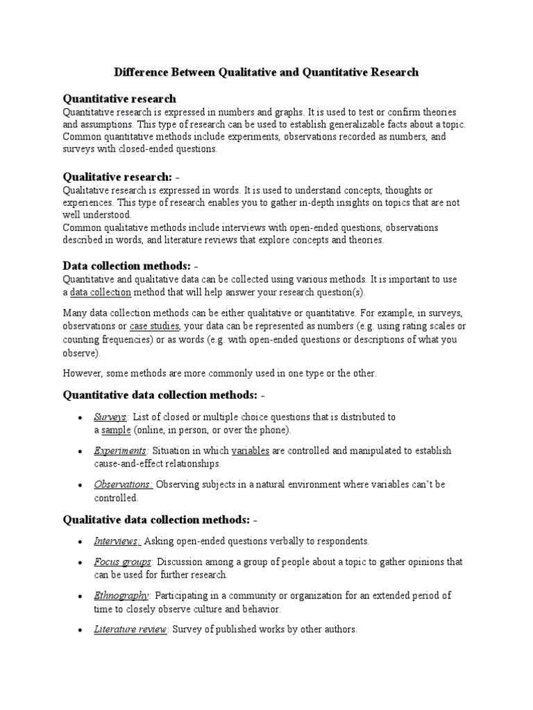 DIFFERENCE BETWEEN QUANTITATIVE AND QUALITATIVE RESEARCH QUESTIONS visual data 6