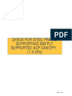 Calculation Report For Simply Supported Canopy