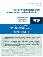Management of Waste Sludge From Waste Water Treatment Plants