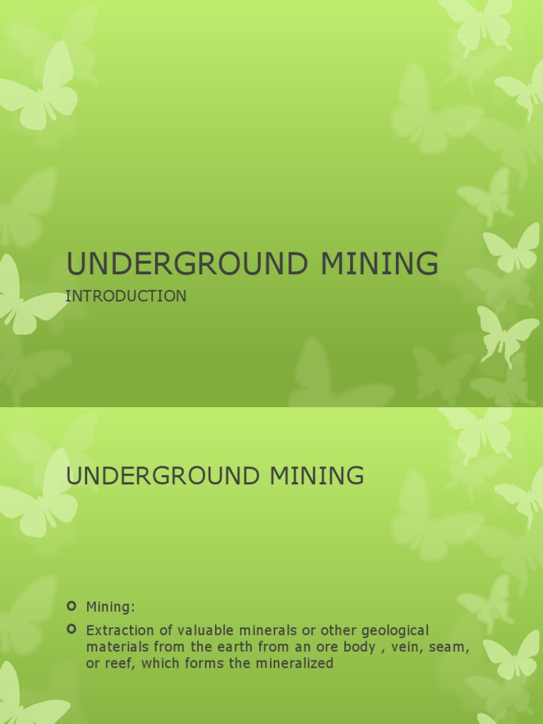 Underground Mining 1 | PDF | Science & Mathematics