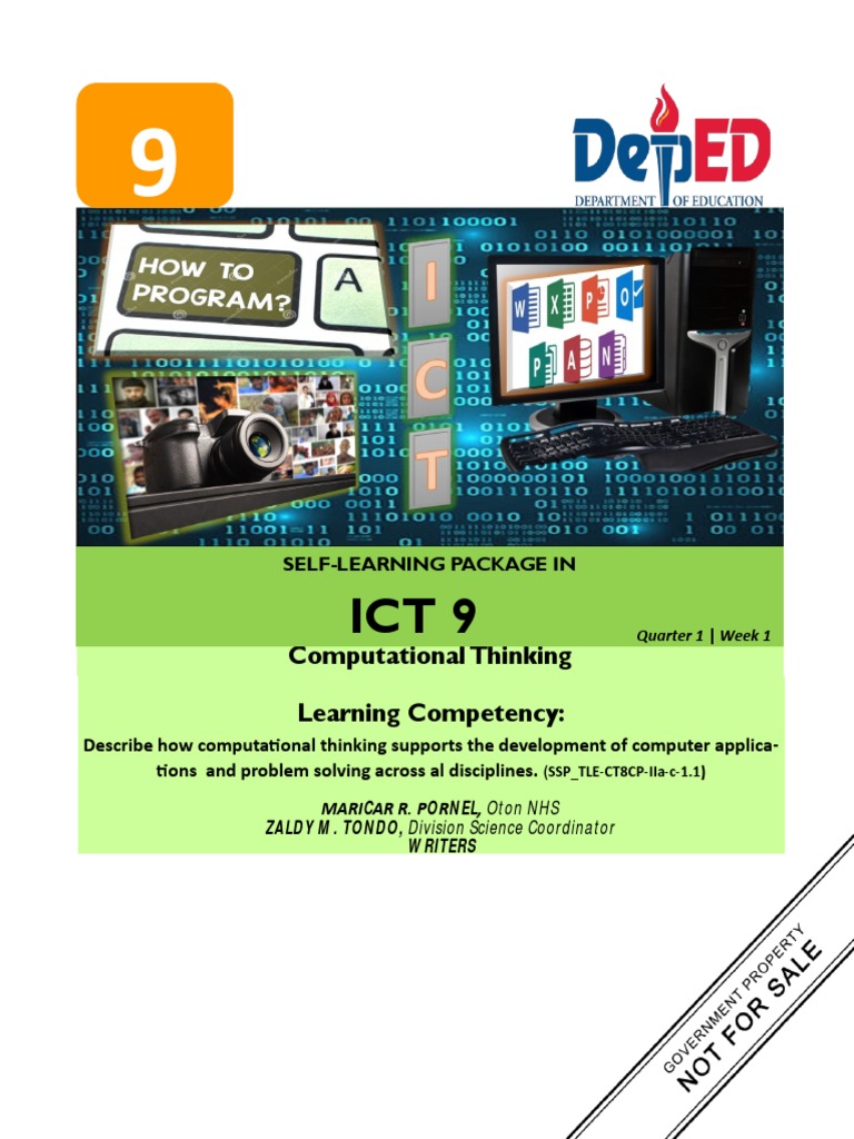 Computational Thinking Learning Competency:: Self-Learning Package in ...