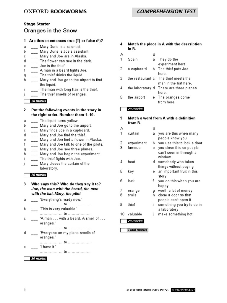 Obw Oranges in The Snow PDF