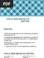 Identification Type Test Items: Example | PDF | Multiple Choice | Question