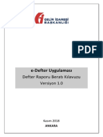 E-Defter Uygulaması Defter Raporu Beratı Kılavuzu