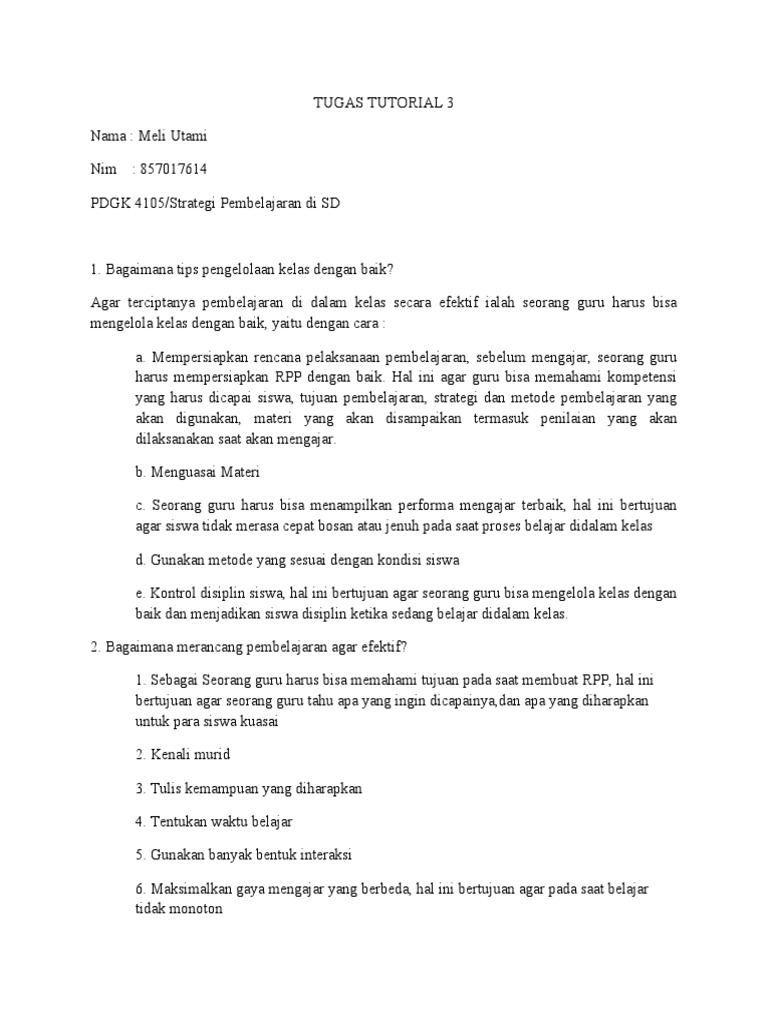 Tugas Tutorial 3 | PDF