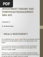 Lecture 1 Investment Theory