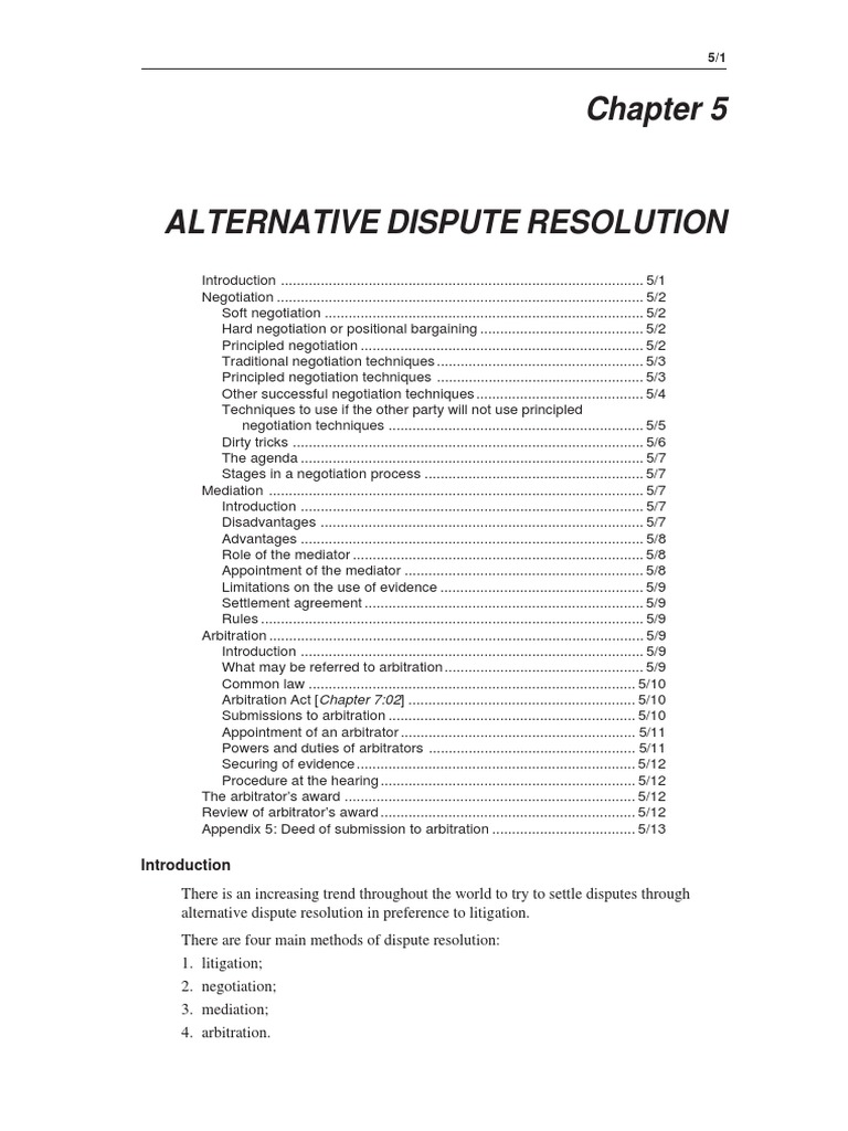 Effective Alternative Dispute Resolution Techniques | PDF | Mediation ...