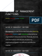 Nature of Management Functions