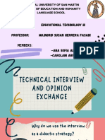 Technical Interview and Opinion Exchange