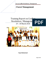 Training Report On Conflict Management