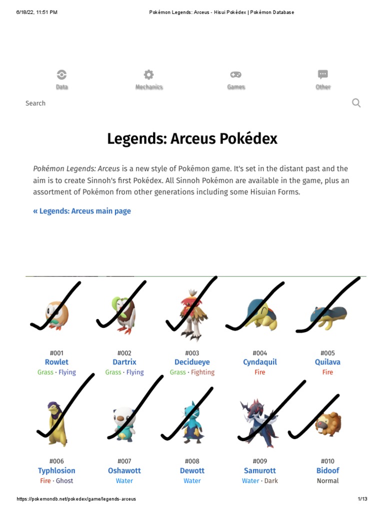 Pokemon Legends Arceus Cheat Database, Page 26