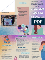 Triptico Salud Mental Bullying Textura Azul Morado