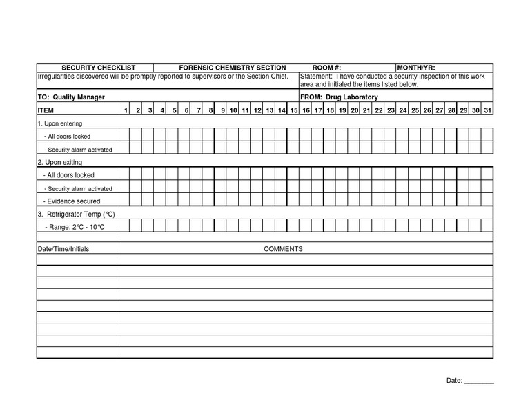 Security Checklist PDF | PDF
