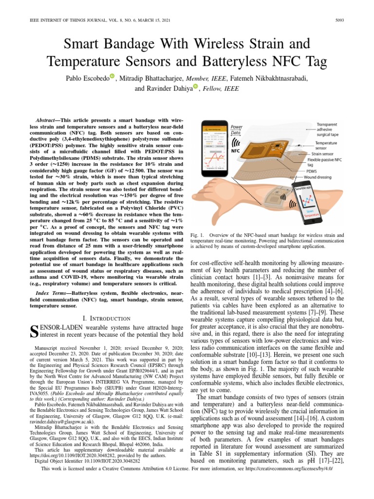 Smart Bandage with Batteryless NFC Tag | PDF | Science & Mathematics ...