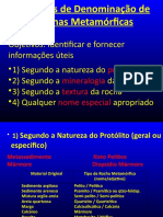 Critérios para nomeação de rochas metamórficas